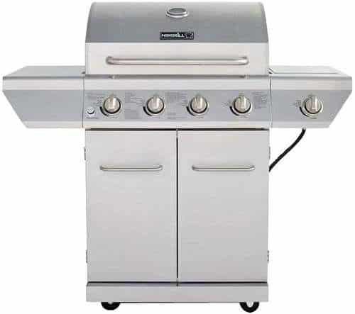 Nexgrill 4-Burner Propane Gas Grill in Stainless Steel with Side Burner