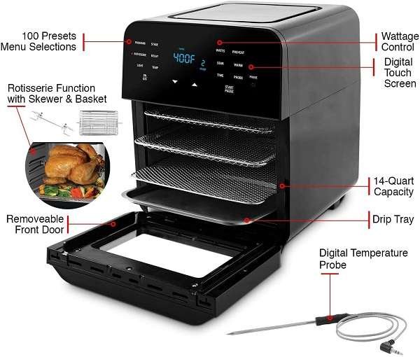 Key Feature Of Nuwave brio 14 qt air fryer